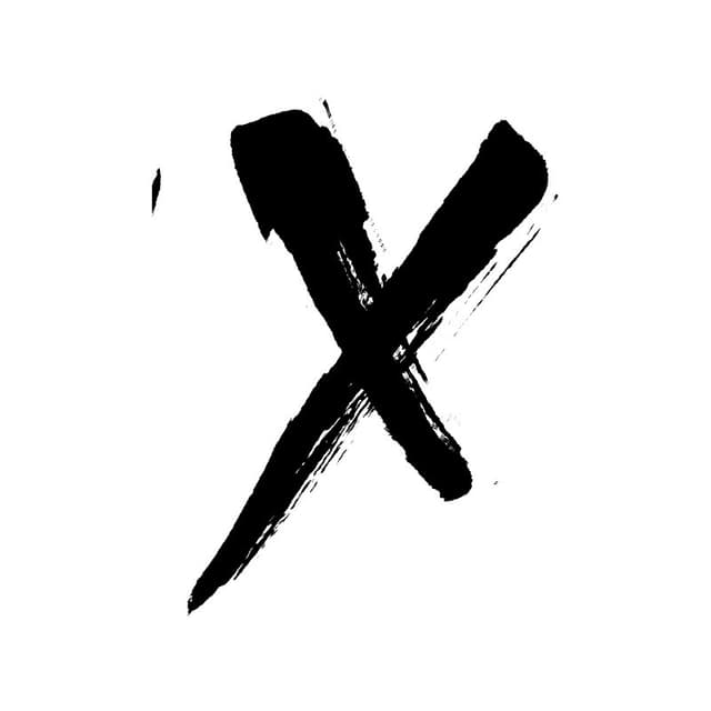 X brush mark
