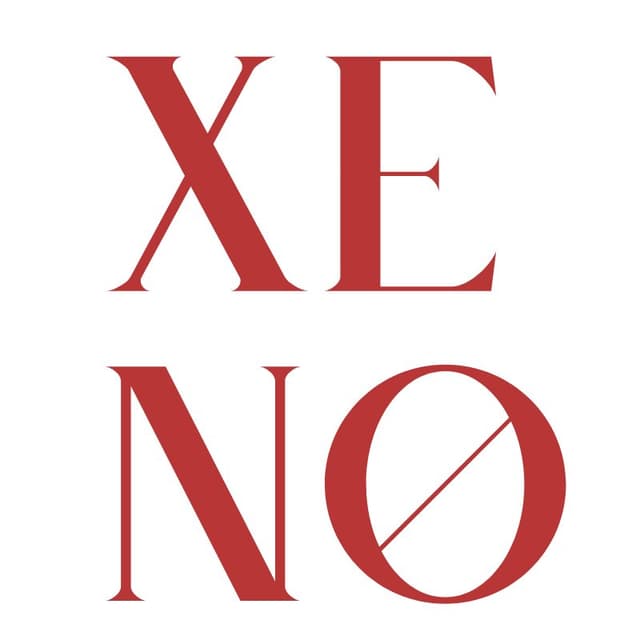 XENO red serif logo