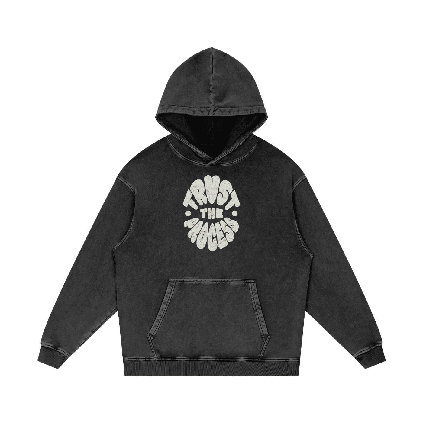 XENO Snow Washed Loose Cotton Hoodie