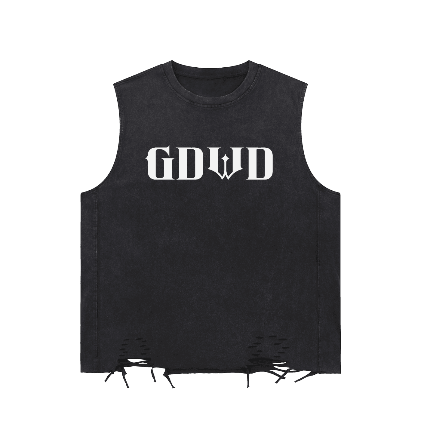 XENO Snow Washed Raw-Hem Tank Top