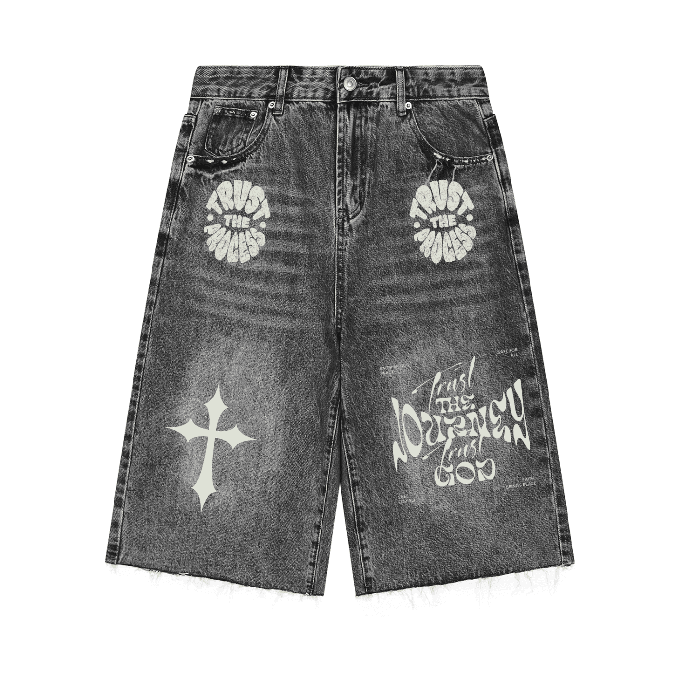 XENO Trust The Process Wide Leg Shorts
